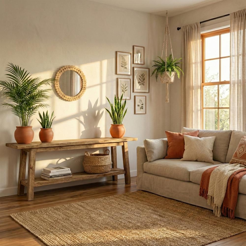 LUSTRO ŚCIENNE BOHO 36CM KLNA-MR01