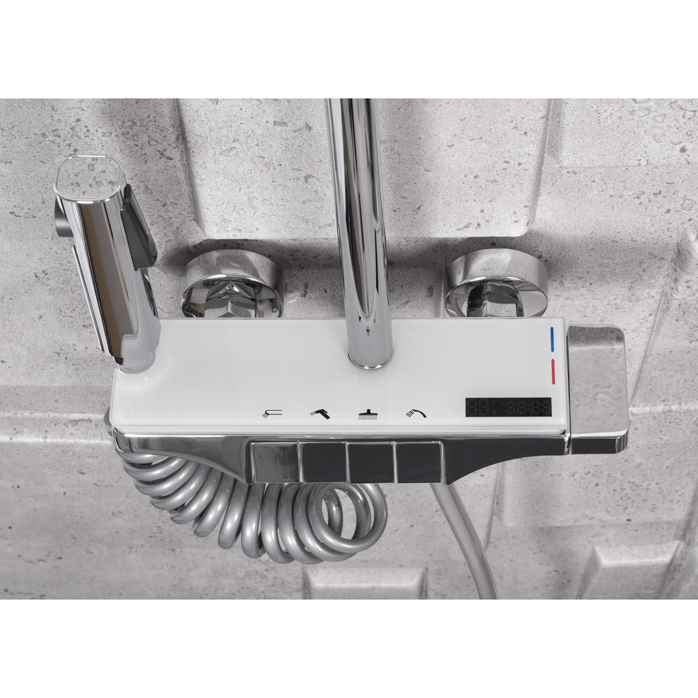 Zestaw PRYSZNICOWY REA Savio z wyświetlaczem LED Chrom