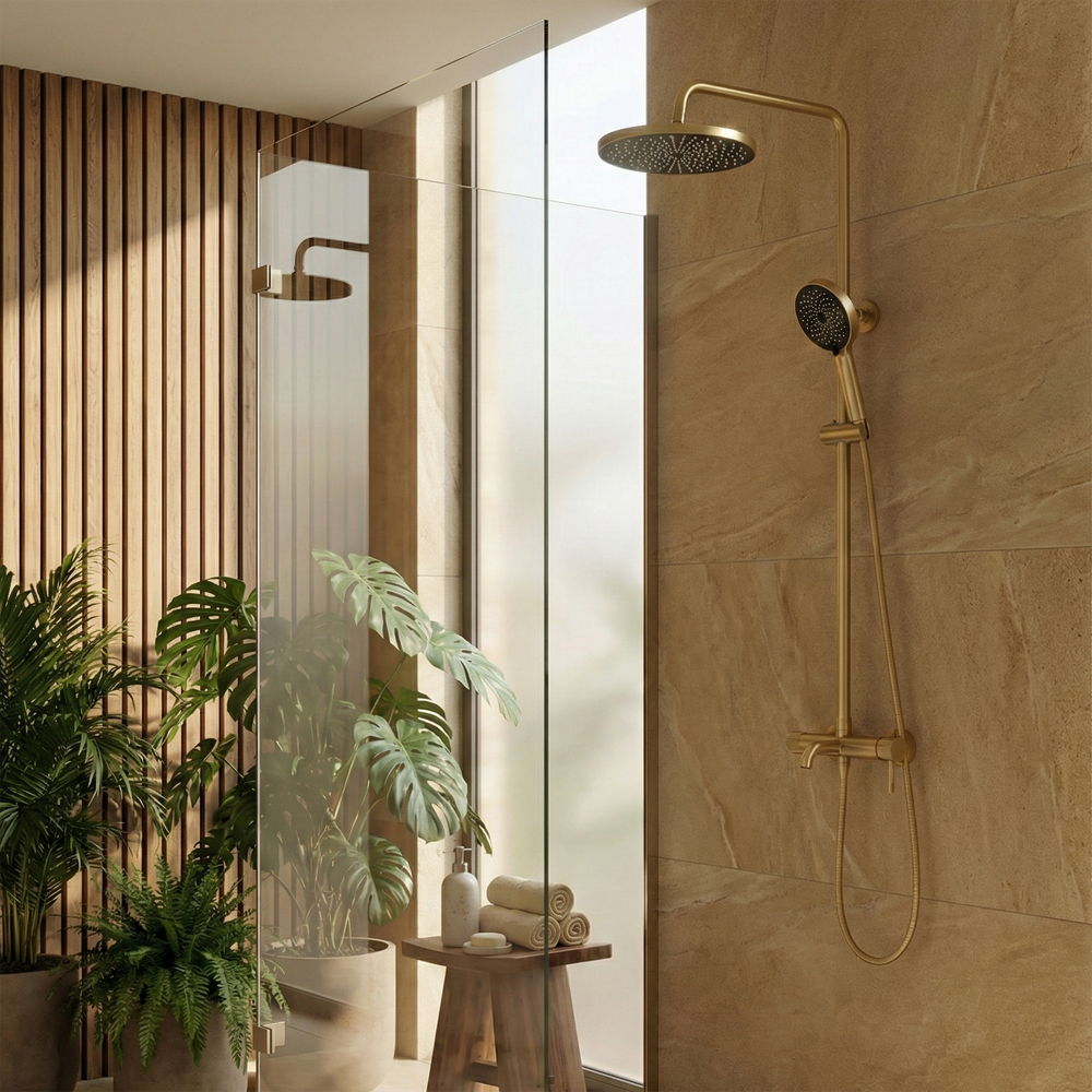 Rea Lungo Stripe Gold Nickel dušo komplektas