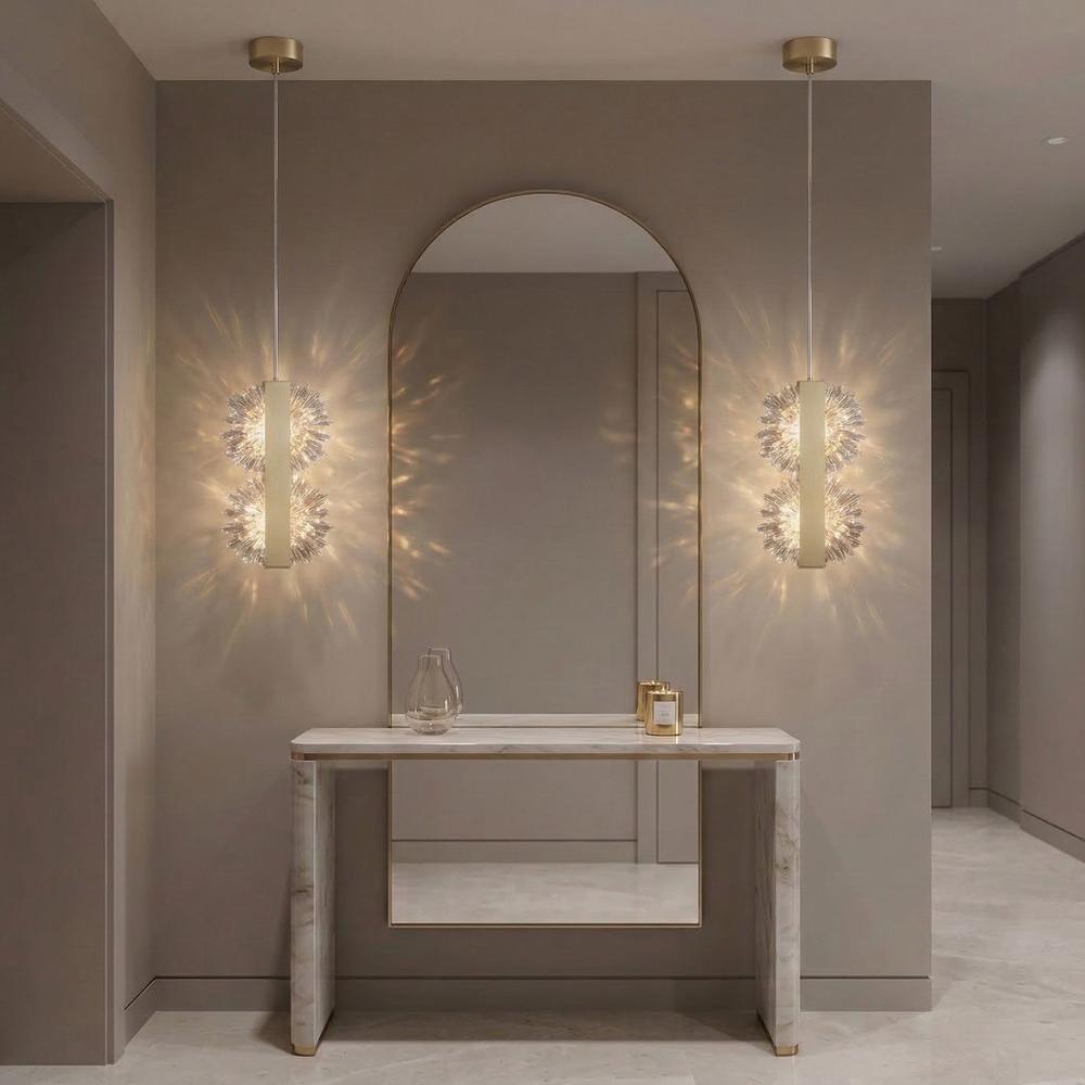 Lampa wisząca LED G148-2CP Gold Złota Szczotkowana