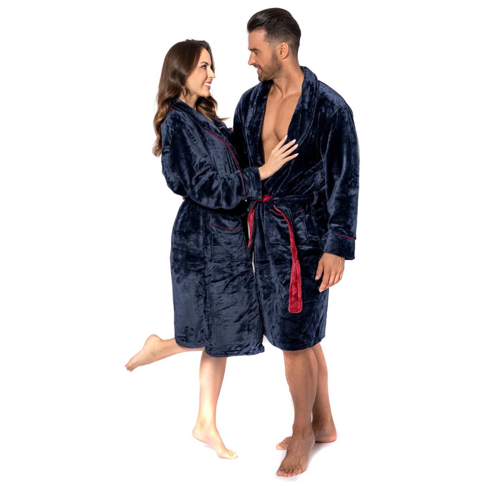 Bathrobe Roger Women Navy Red M
