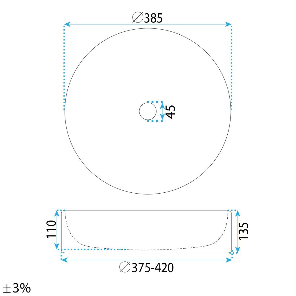 Countertop washbasin Rea Anastazja
