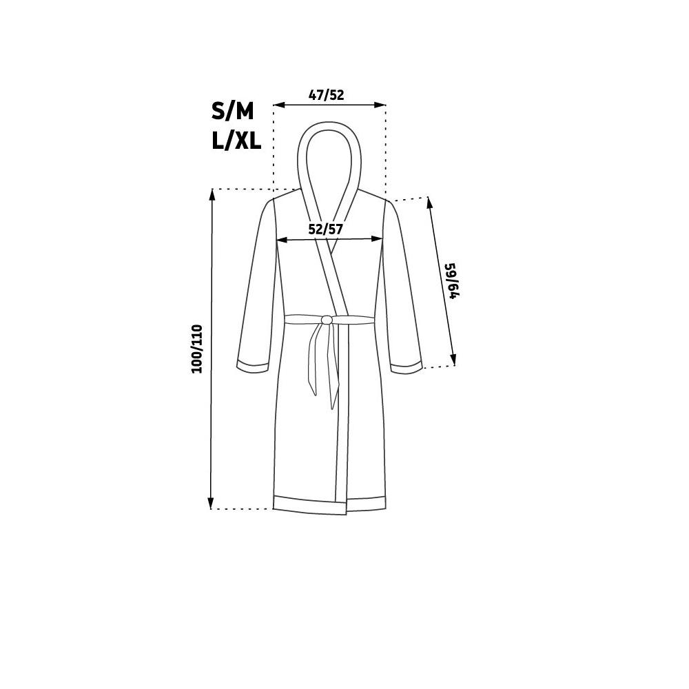 Bathrobe Dressing-gown DIAMOND Ecru L