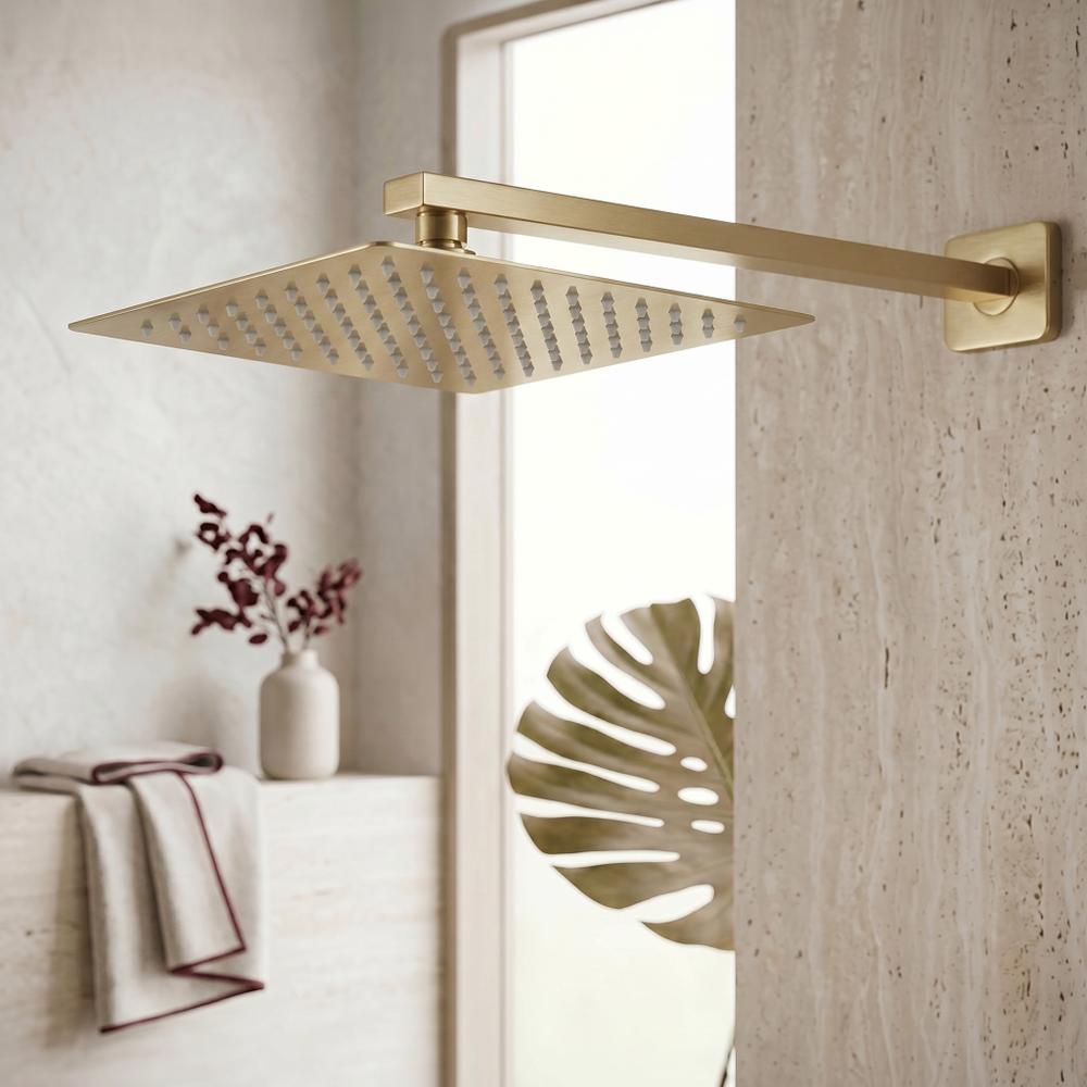 Pălărie de duș pătrată REA JS-P015BG 25cm Brush Gold