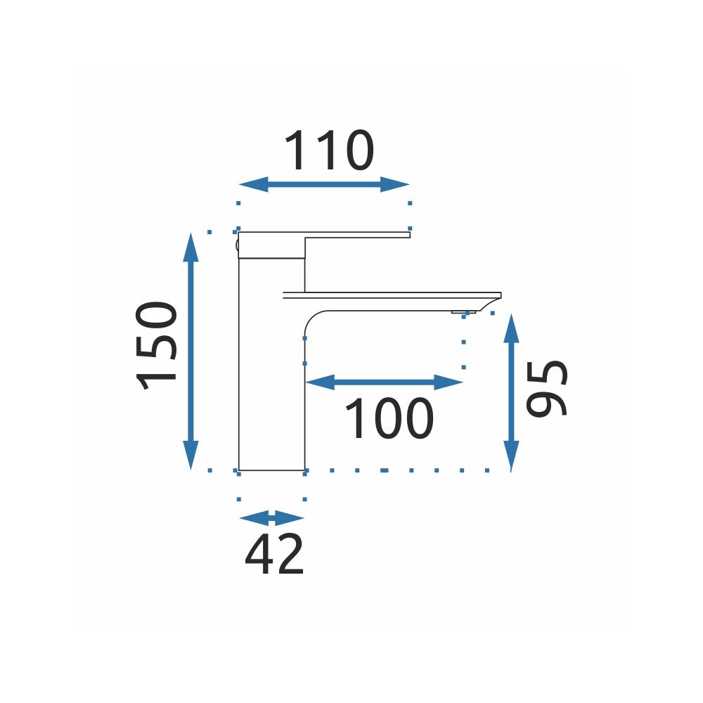 Bathroom faucet REA Storm Gold Low