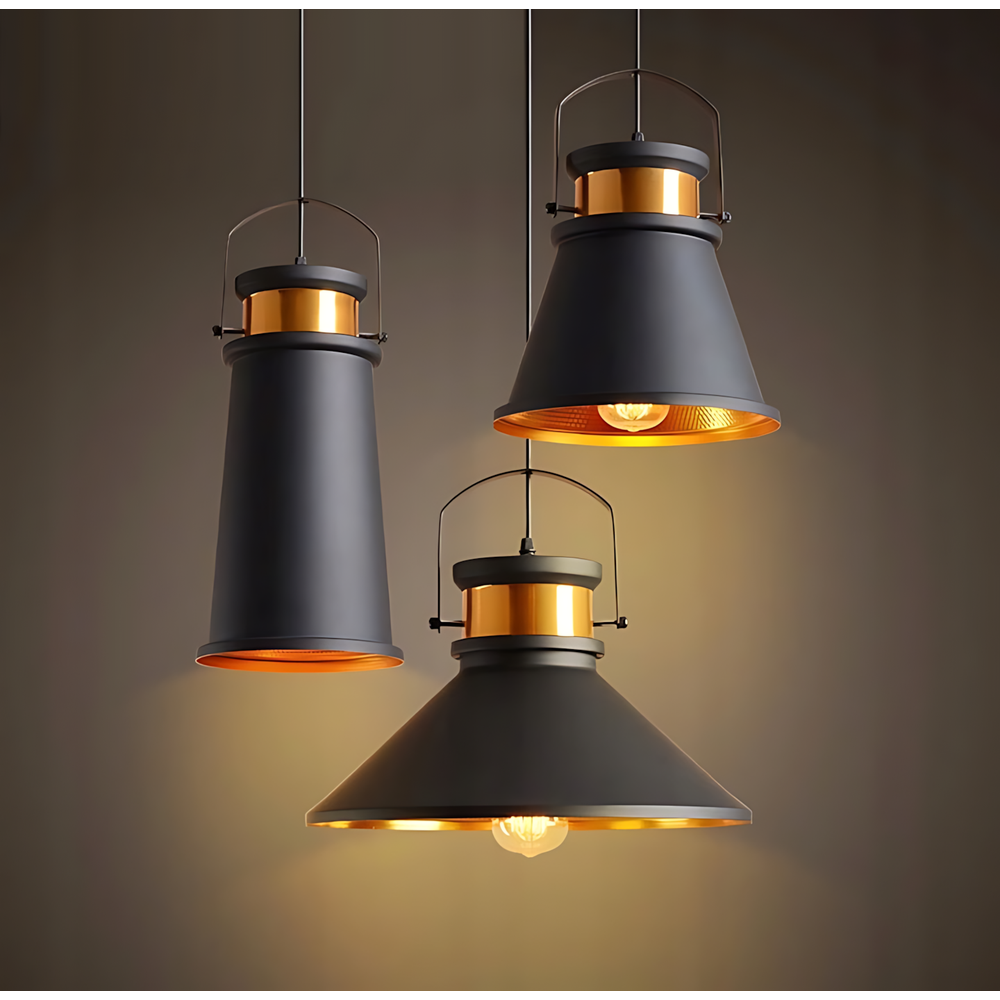 Hängelampe ASTI A Black / Gold