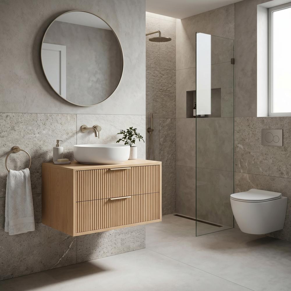 Шкаф за мивка Rea Mono 80cm Beige