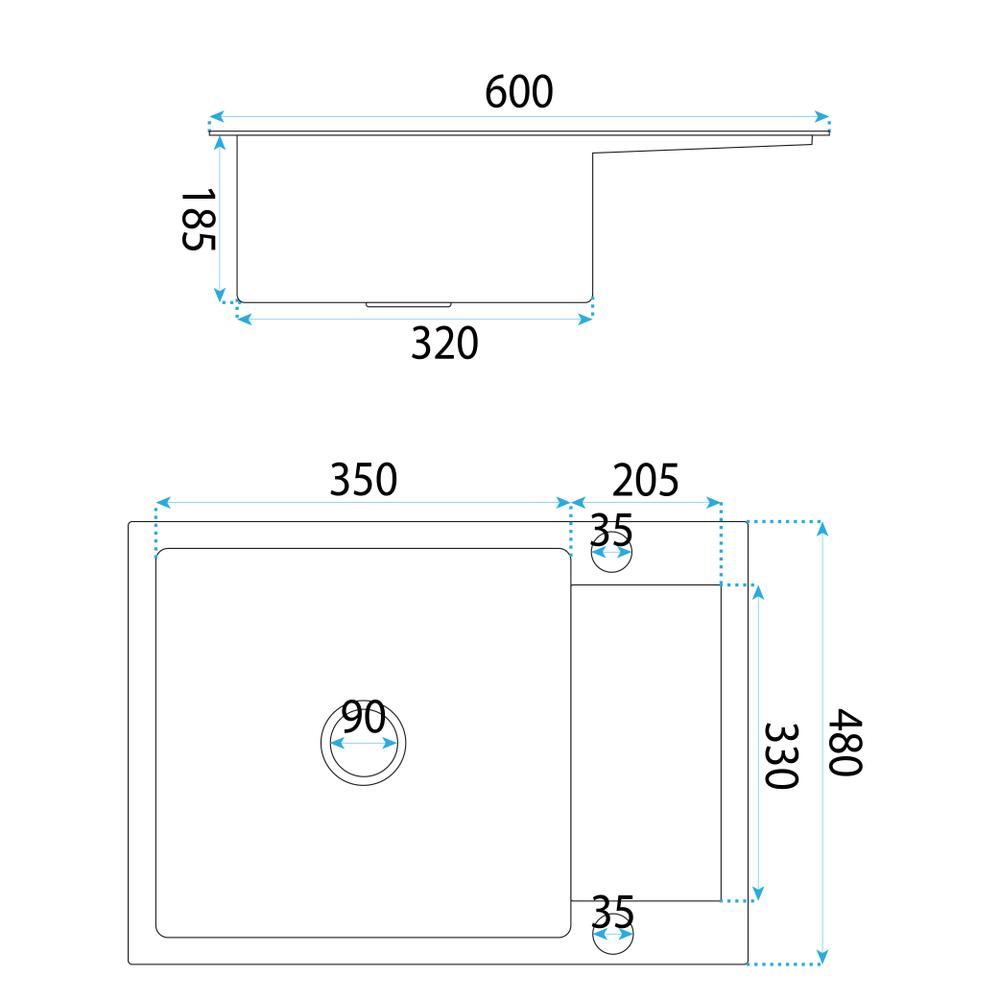 Stainless steel sink Paul Black