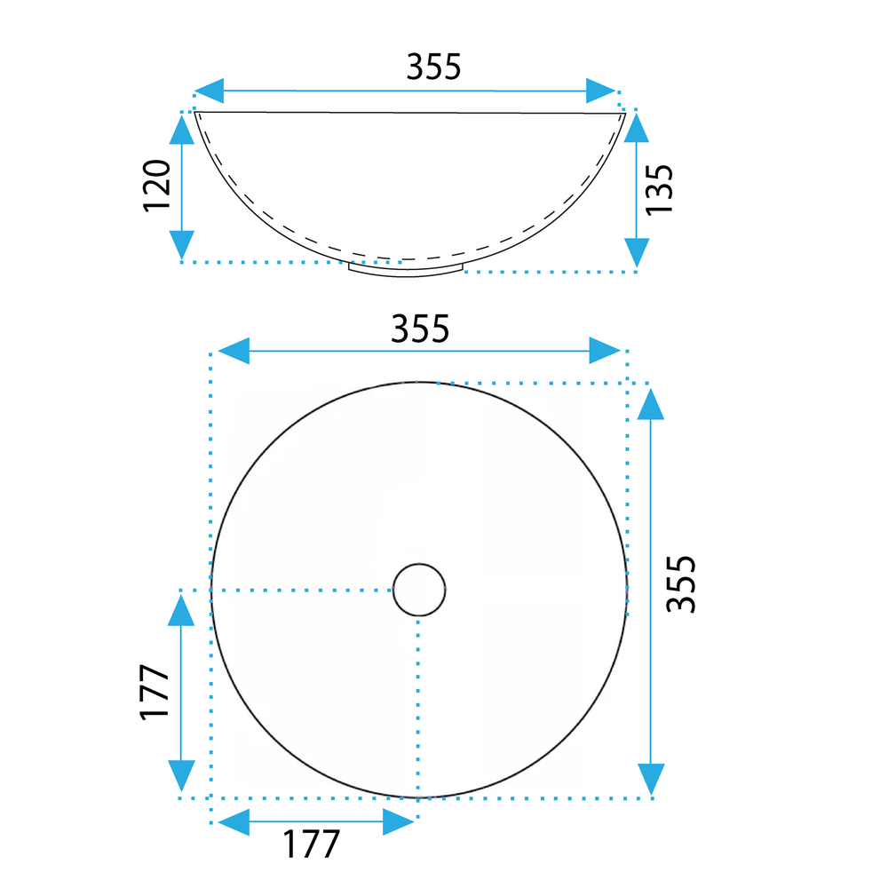 Keramički umivaonik na ploči REA STELLA Gold Brush / White