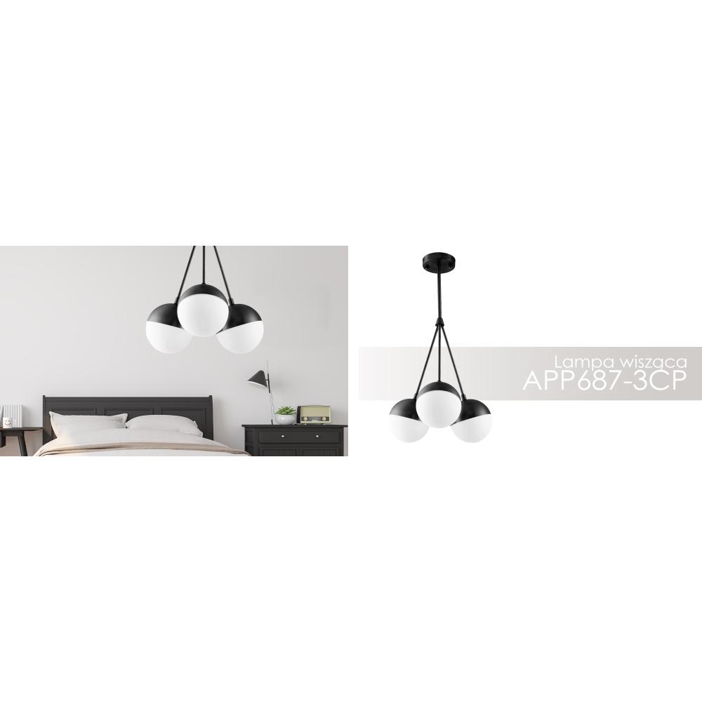 Hängelampe Kugel Black APP687-3CP
