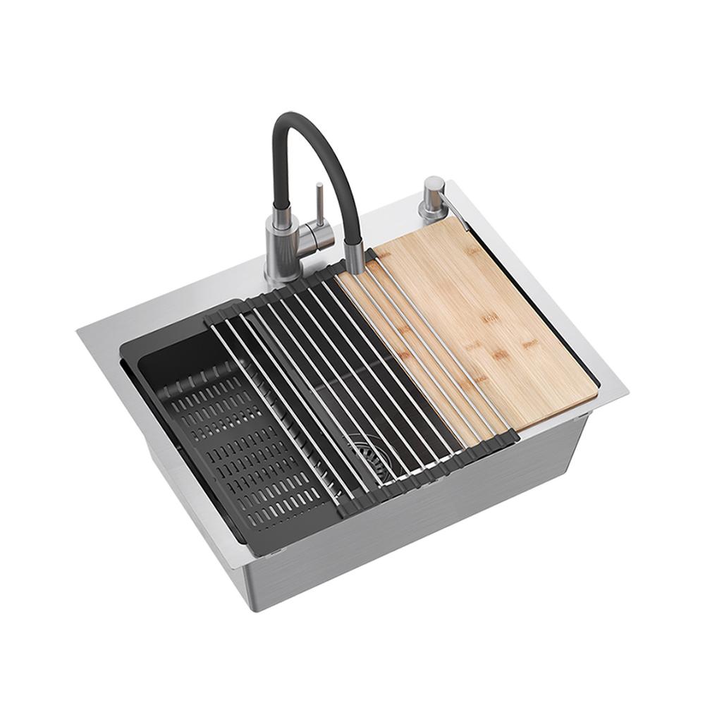 Νεροχύτης από ατσάλι LUKE 110 ( 58x 45 cm) x 20 cm  WORKSTATION