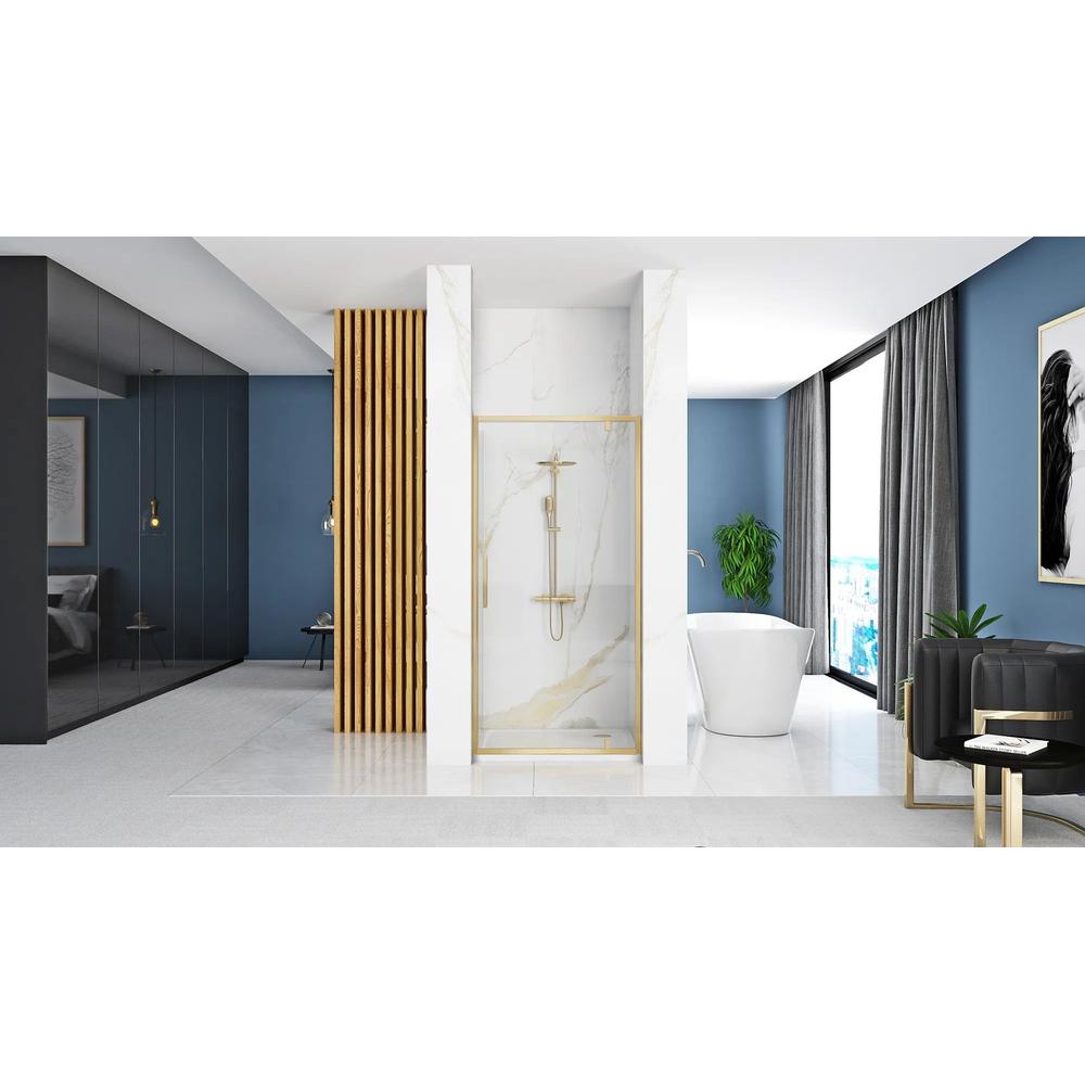Shower door REA Rapid Swing Brush Gold 90