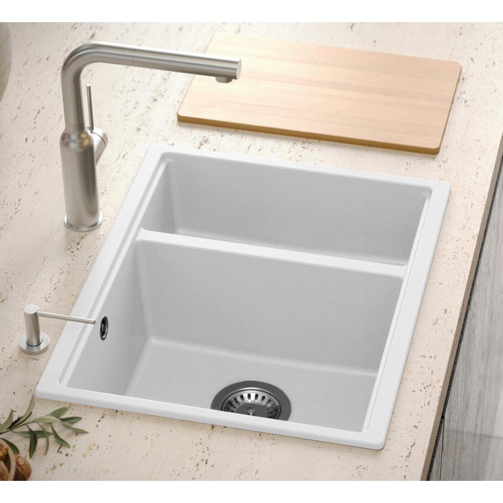 évier en granit Logan 150 White