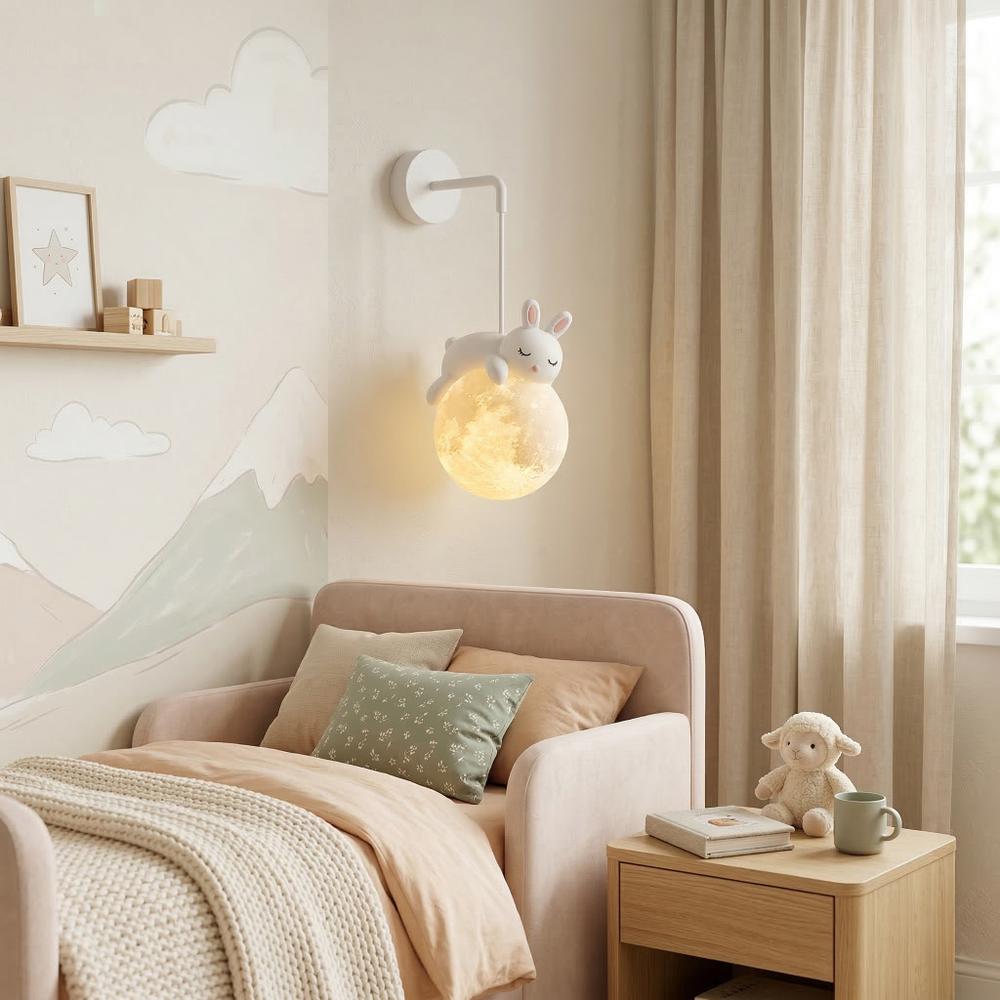 LAMPA ŚCIENNA KINKIET ŚPIĄCY KRÓLICZEK G165-1W