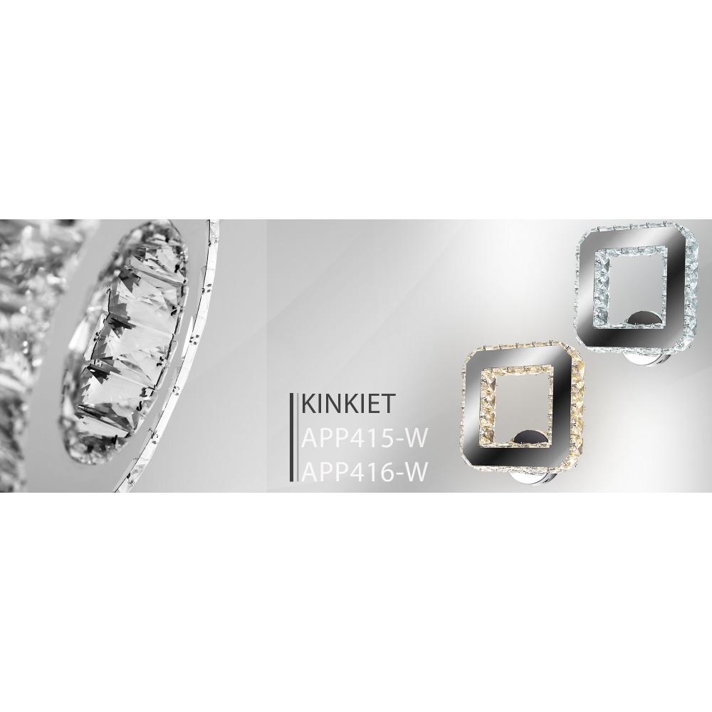 Wandlampe Kristall led quadrat APP415-W APP416-W