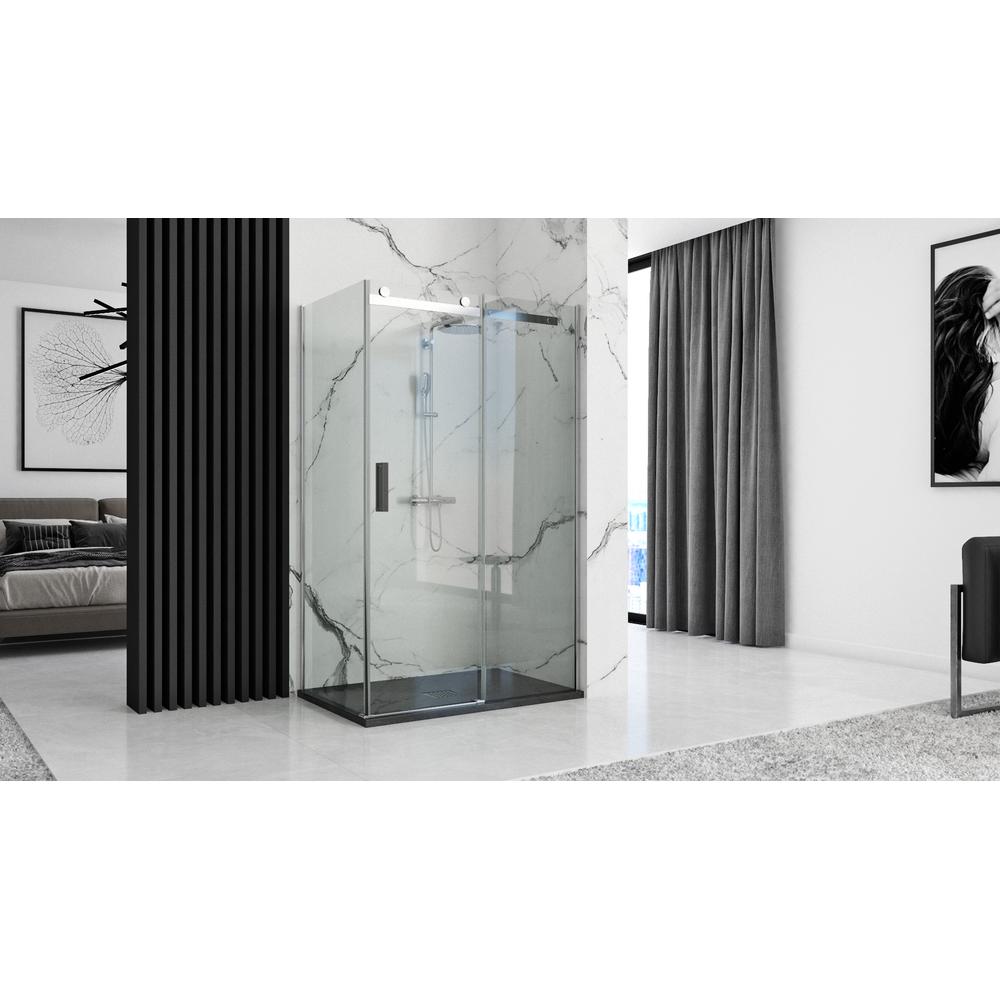 Dušo irklavimo baseinas Rea Juoda Rock 80 x 120