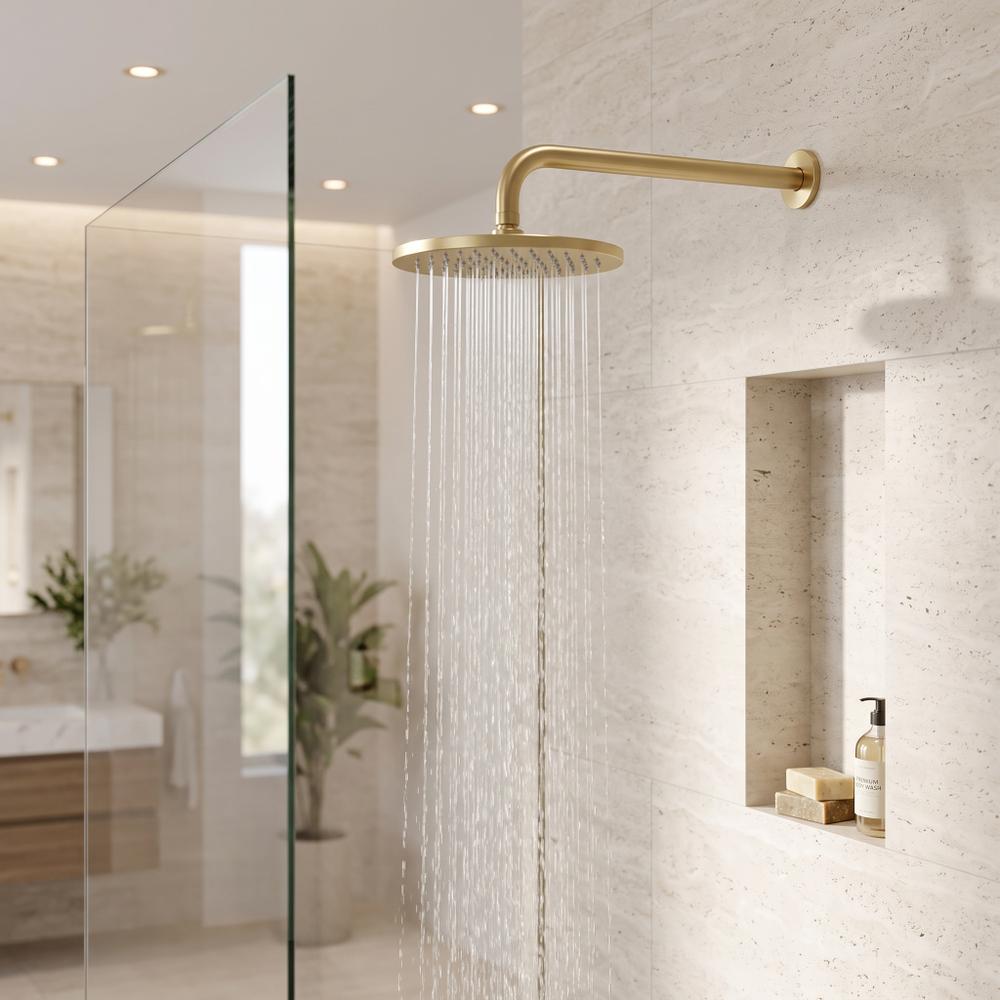 Ramię do deszczownicy okrągłe REA JS-9021 40cm Złoto szczotkowane