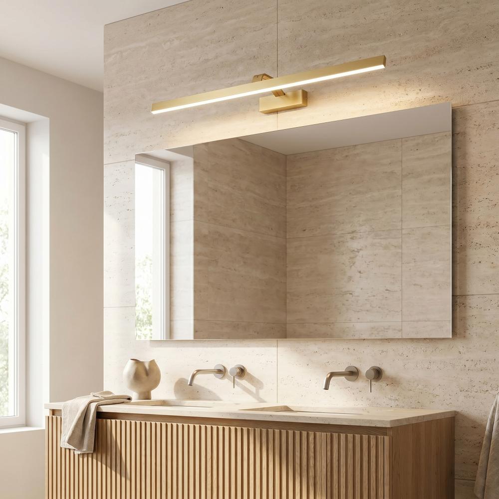 Настінний LED світильник для ванної SWE009-1W 73cm BRUSH GOLD