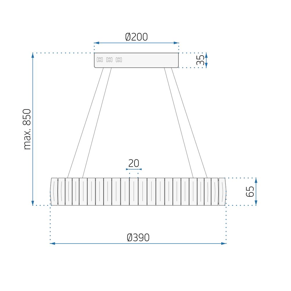 Crystal LED-Deckenleuchte APP1040-CP + Fernbedienung