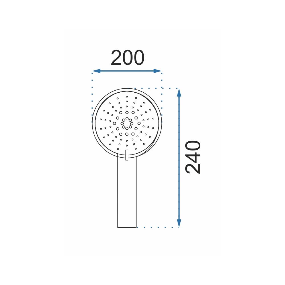 Dušo galvutė Rea Chrome