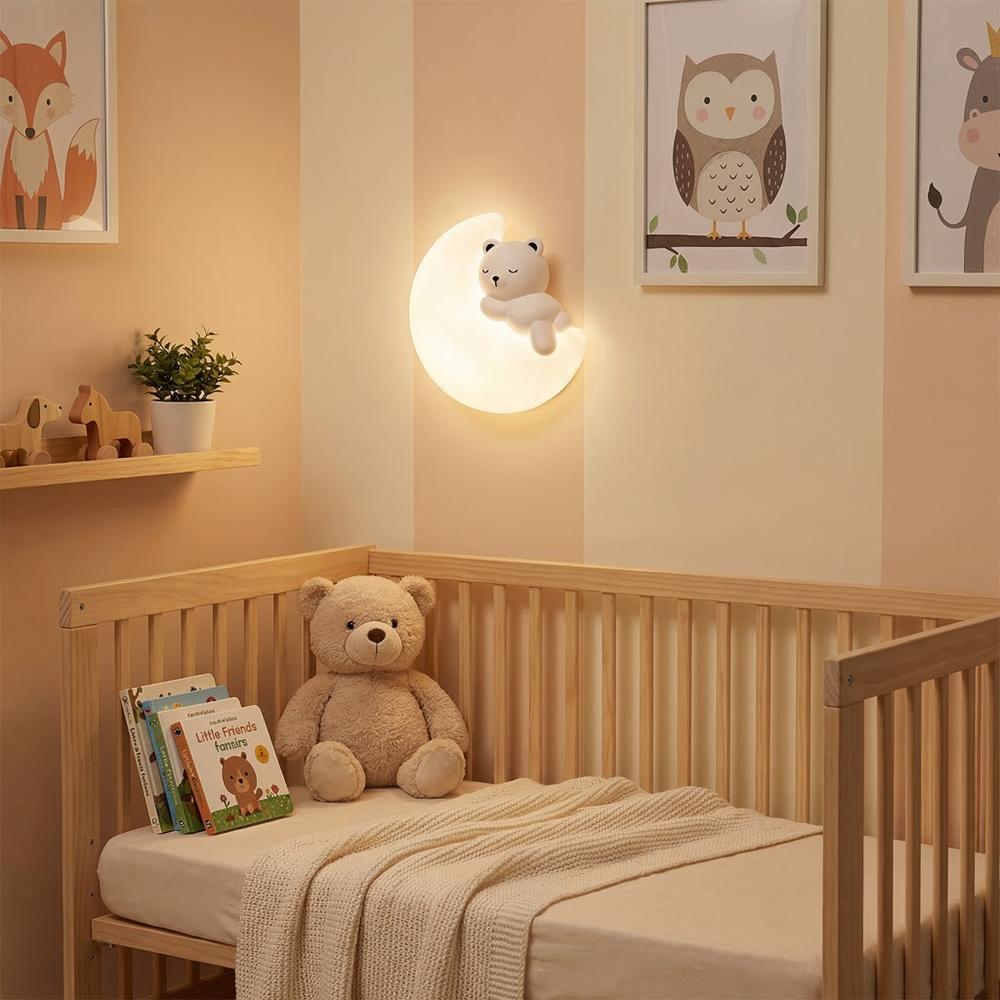 KINKIET ŚCIENNY LED G180-W MIŚ NA KSIĘŻYCU