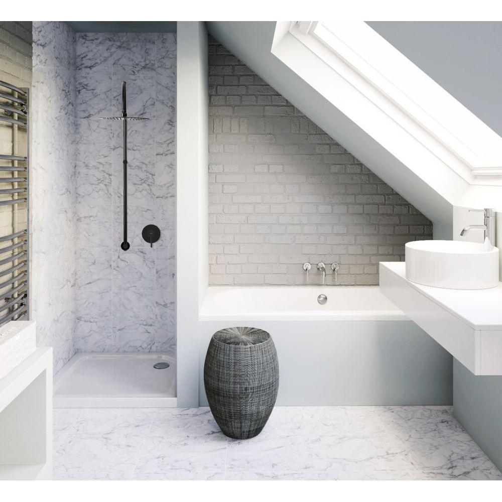 Rea Lugano paslēptas dušas komplekts melns +BOX