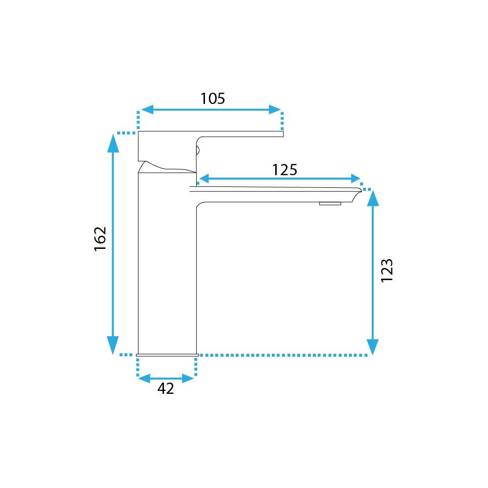 Bateria Umywalkowa REA Veneta Złota Niska