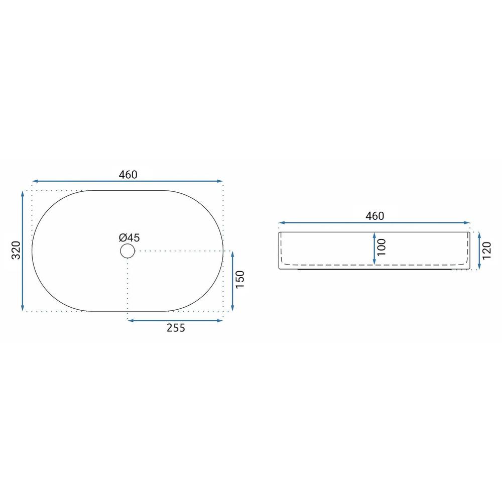 Lavatório de apoio Rea Nadia 46