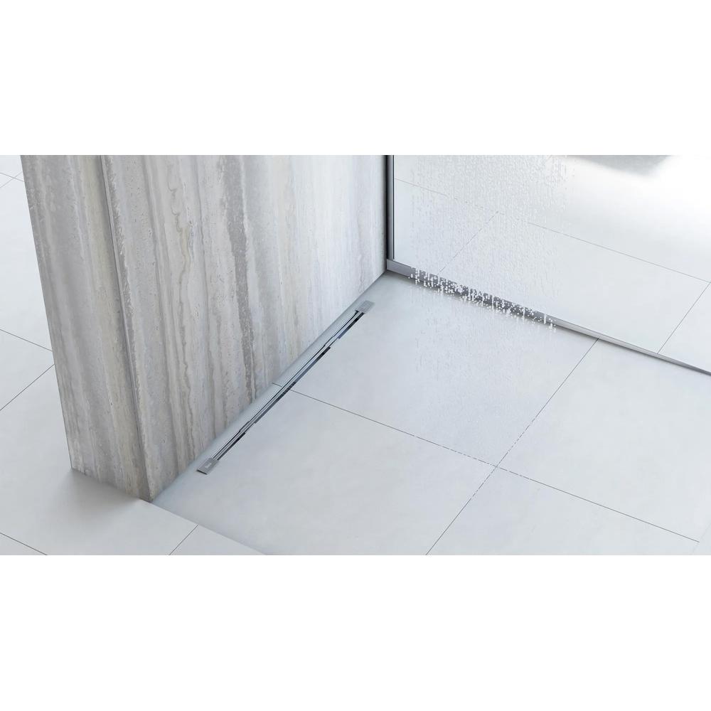 Shower tray skirting panel 100cm Brush nickel