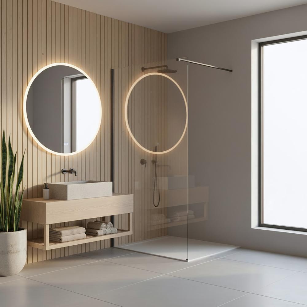 Stena za prhanje Rea Flexi Transparent / Titan 70