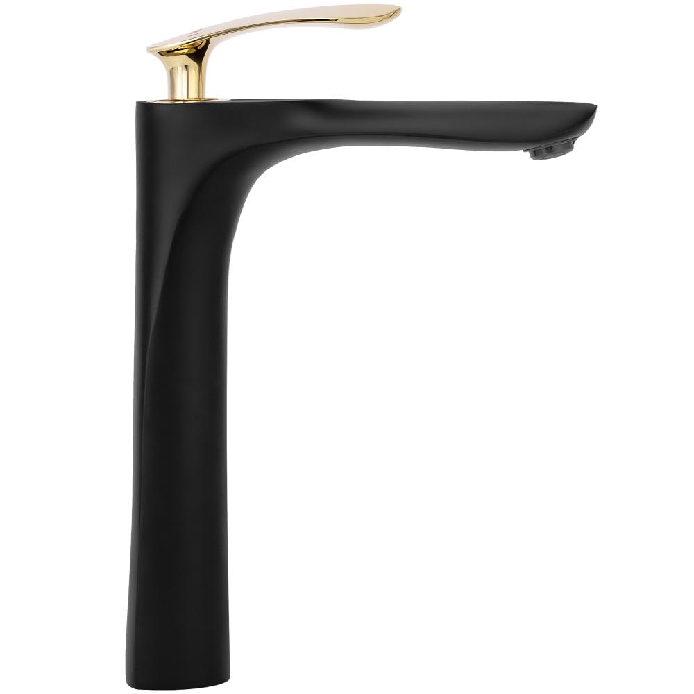 REA ORBIT Black Gold Augsts izlietnes maisītājs