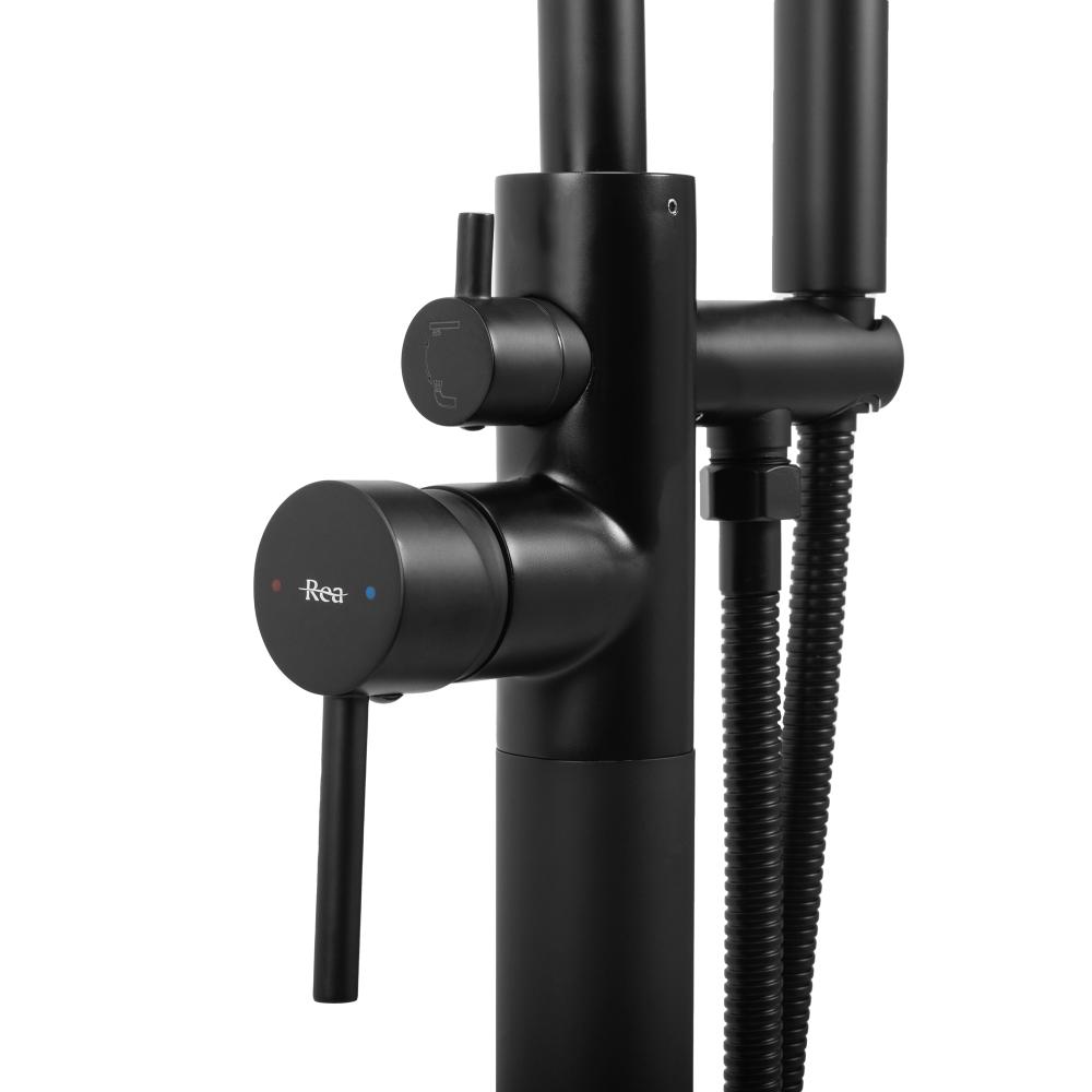 Vloeren  badmengkraan Rea Mono Black