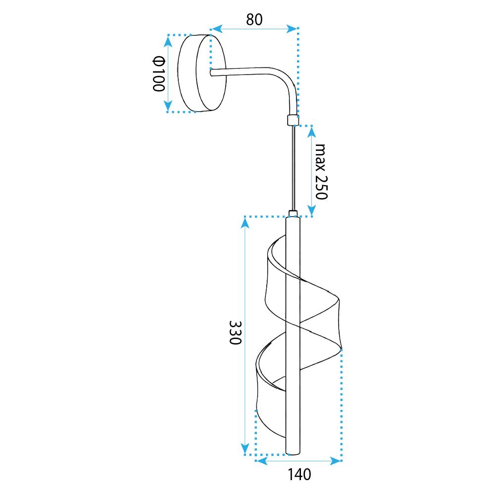 KINKIET ŚCIENNY LED G177-W ZŁOTY
