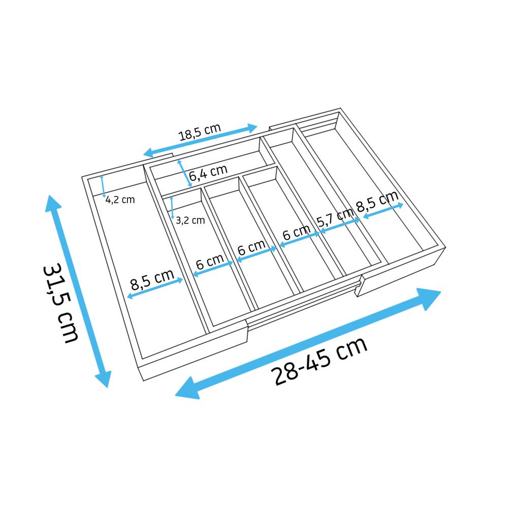 Organizer do szuflady rozsuwany