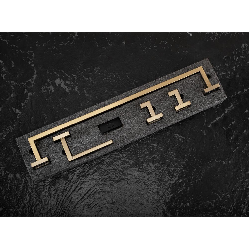 Kylpyhuonetarvikesetti Rio Brush Gold 4 osaa