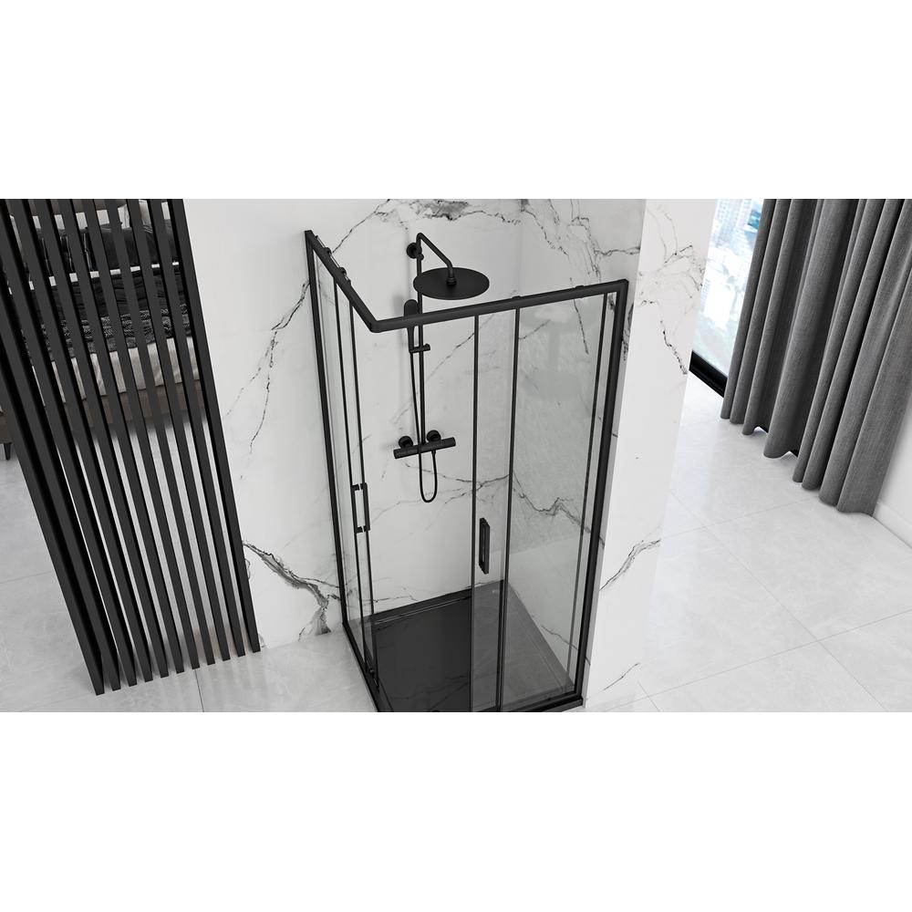 Duschkabine Rea Punto black 80x80