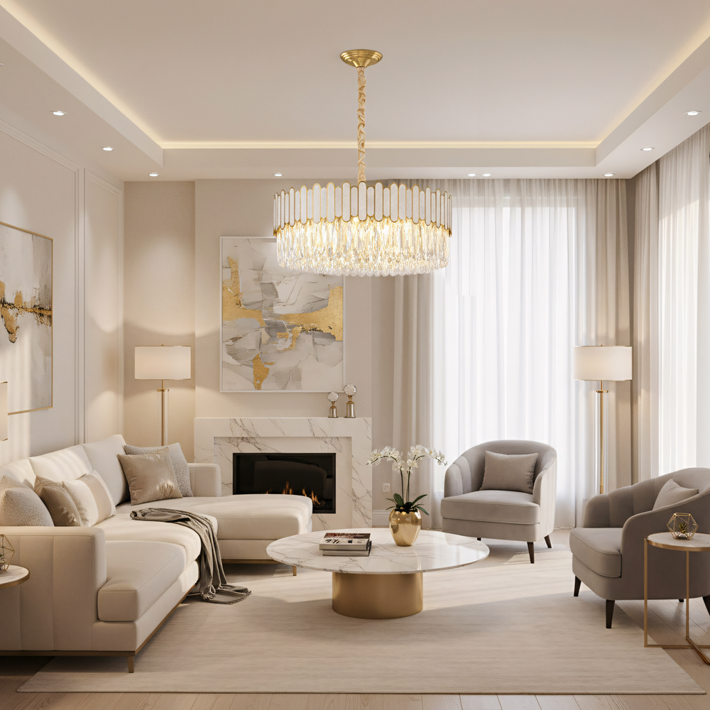 Люстра APP1747-8CP 60 cm Gold