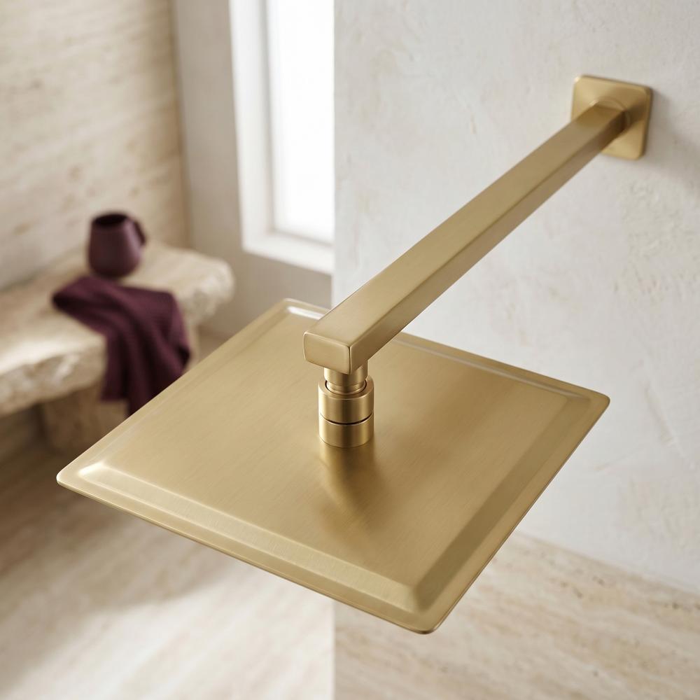 Pălărie de duș pătrată REA JS-P015BG 25cm Brush Gold