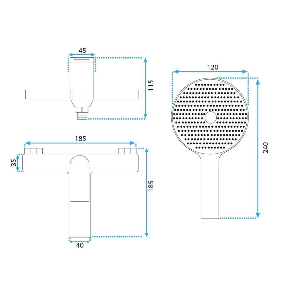 Koupelnová baterie REA AVALON Copper Bursh