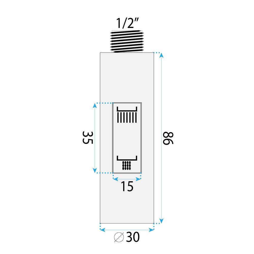 Air outlet with aerator for kitchen faucet REA Fresh Brush Gold