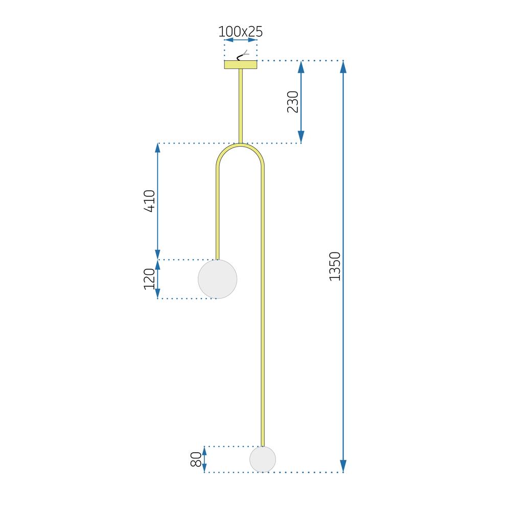 Deckenlampe Gold APP964-2CP