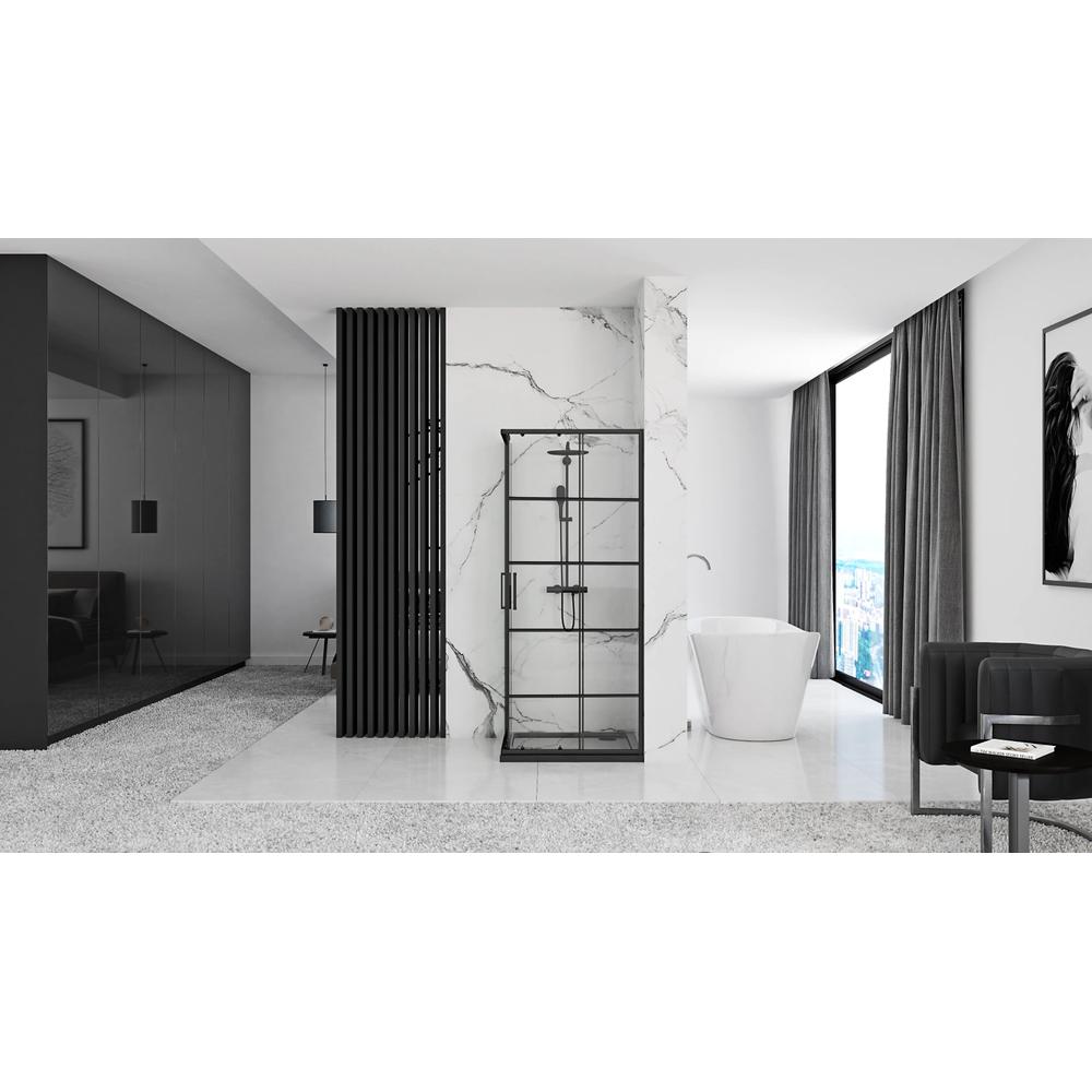 Cabine de douche Rea Concept Black 80x80