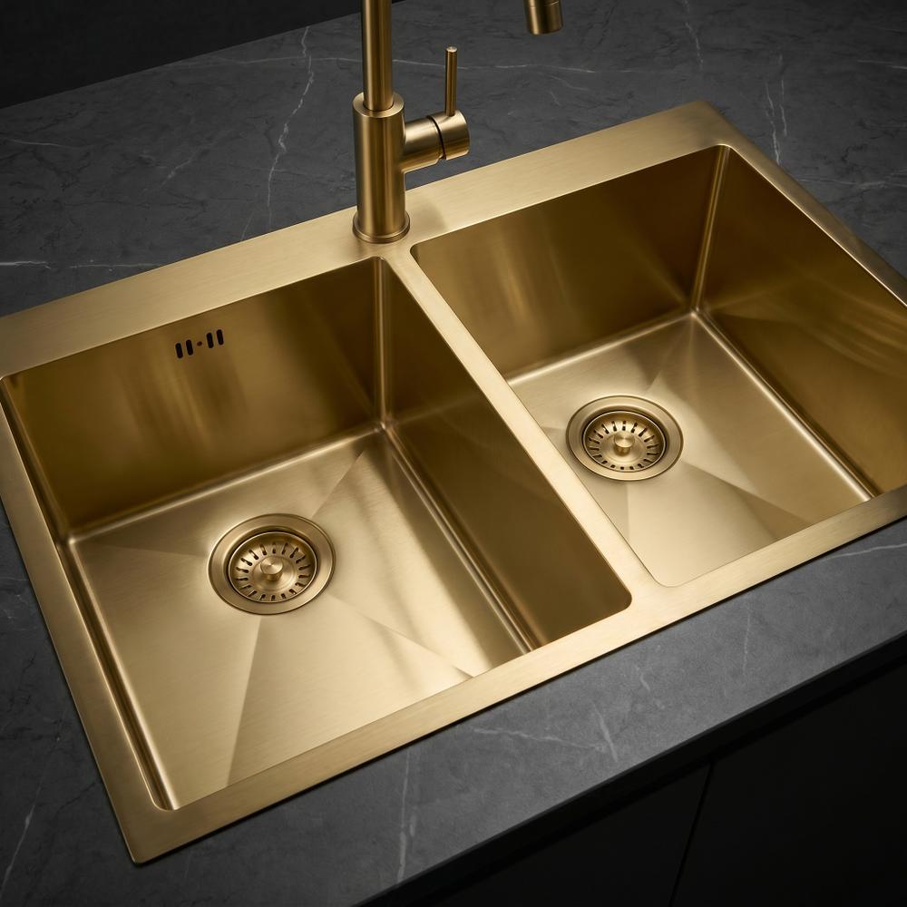 Νεροχύτης από μαύρο ατσάλι Joel BRUSH GOLD