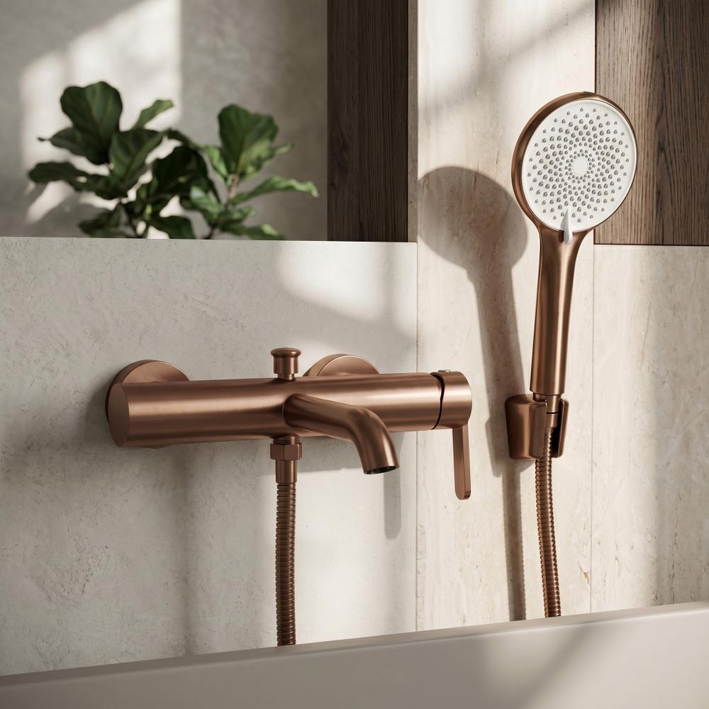 Baterie pentru cadă REA Ontario Side Brush Copper