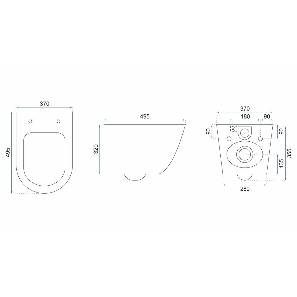 Misa WC podwieszana Carlos Slim Lava Mat