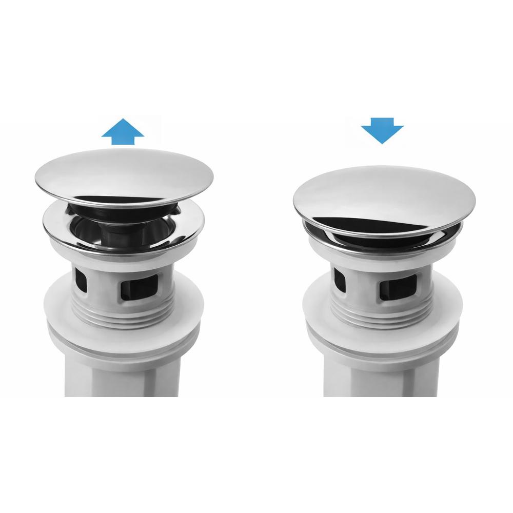 Izlietnes sifons ar click-clack aizbāzni REA Flow Chrome