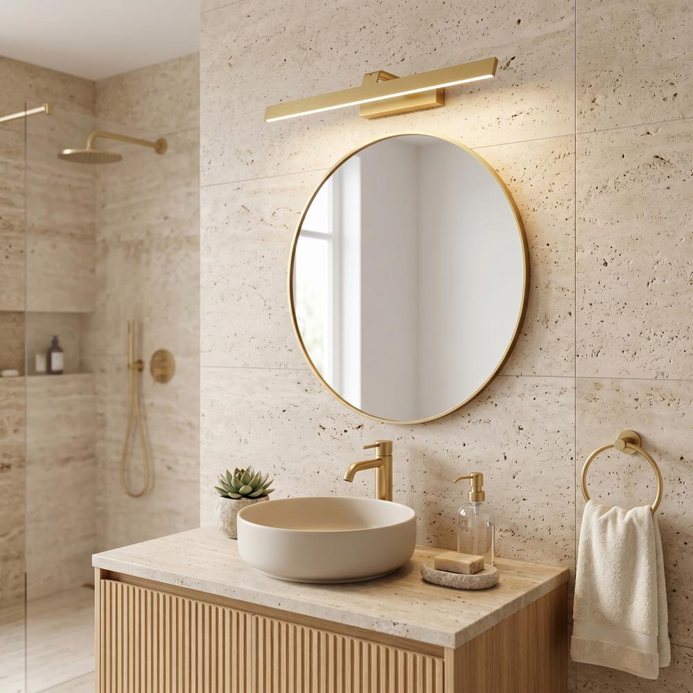 Kinkiet łazienkowy LED SWE008-1W 58cm Złoto szczotkowane