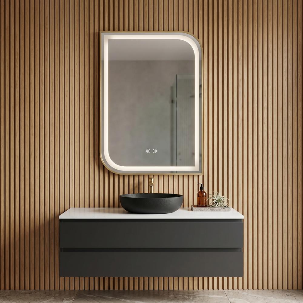 Огледало LED ZONE 70X50 BRUSH GOLD