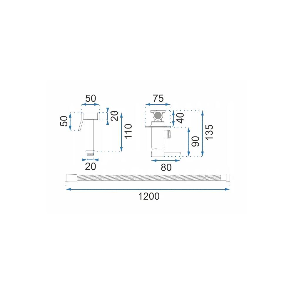 Bateria Bidetowa REA Lungo Loop Miedź