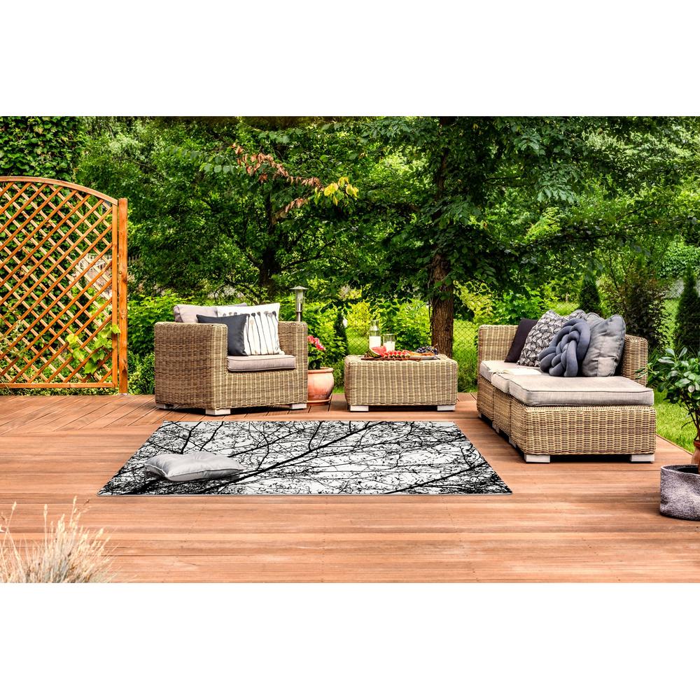 Dywan Pluszowy Nature 4D Black Trees